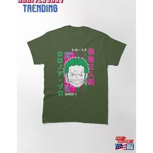 Zoros Blade Mastery One Piece Anime Graphic Tshirt Classic